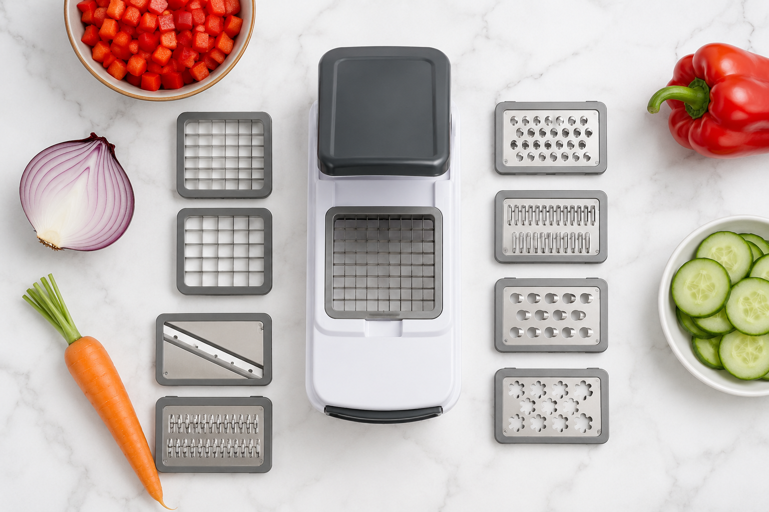 Trevisan 15-in-1 Vegetable Chopper — lifestyle in use
